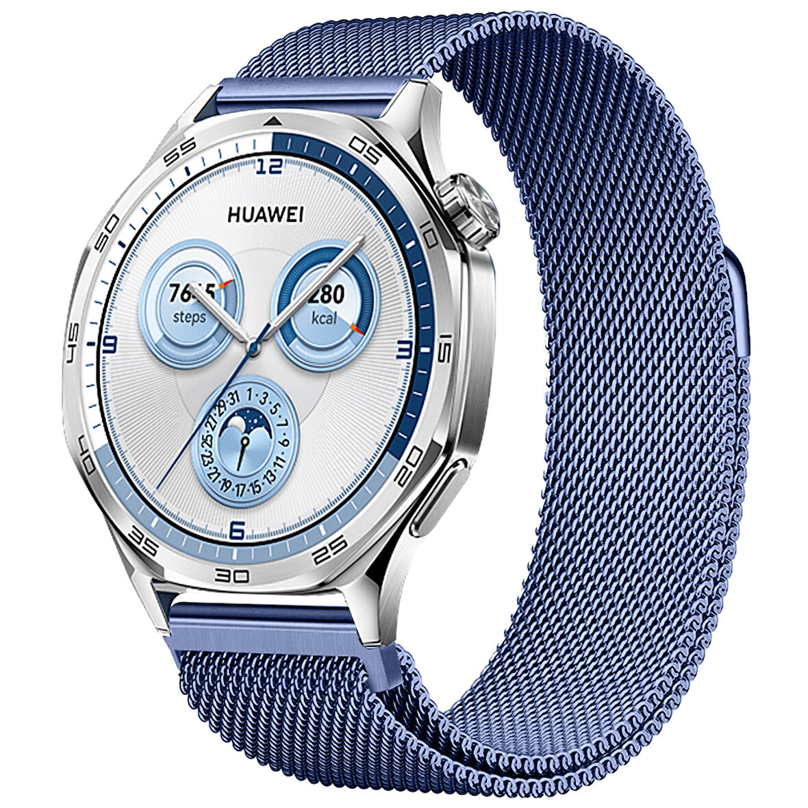 Huawei Watch GT5 46mm Uyumlu Manyetik Milanese Loop Metal Kordon 