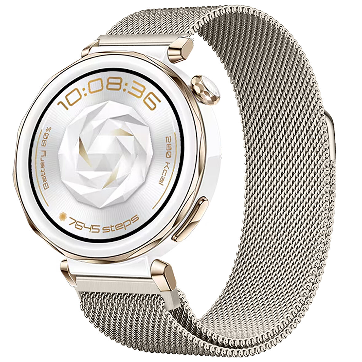 Huawei Watch GT5 Pro 42mm Uyumlu Manyetik Milanese Loop Metal Kordon