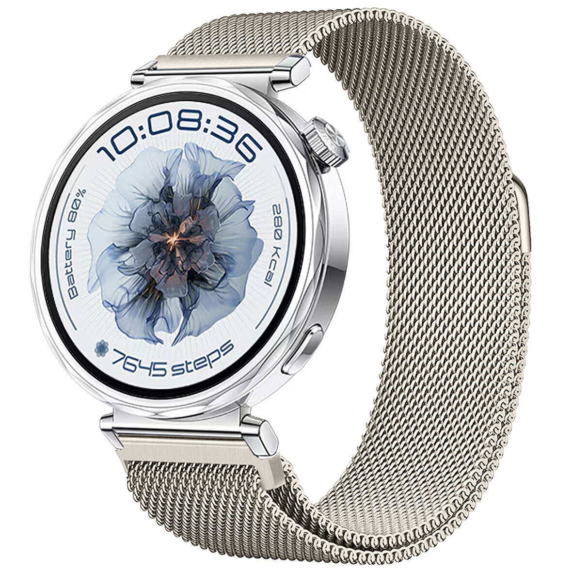 Huawei Watch GT5 41mm Uyumlu Manyetik Milanese Loop Metal Kordon 