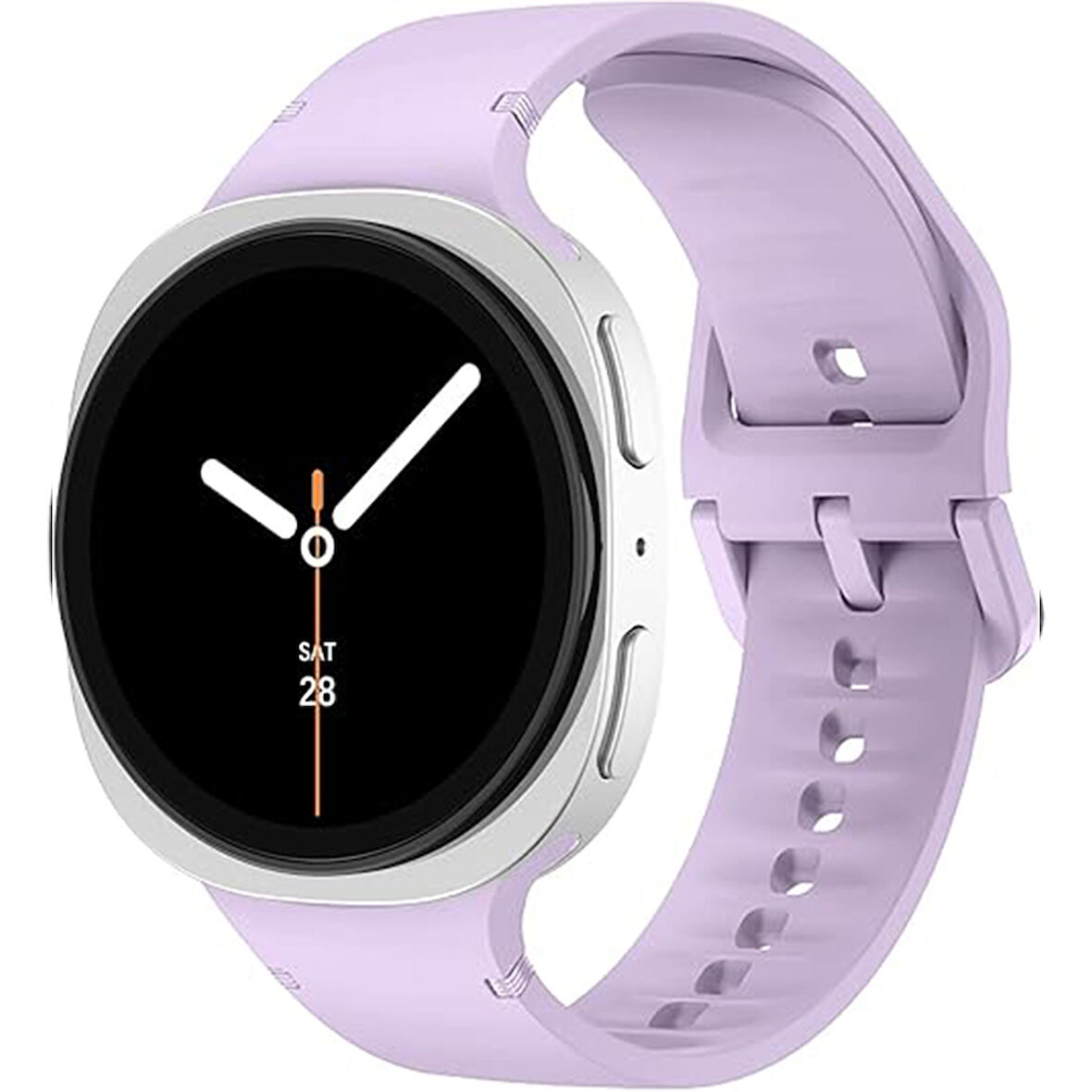 Samsung Galaxy Watch 8 44mm 40mm İle Uyumlu Metal Tokalı PureLux Soft Silikon Kordon
