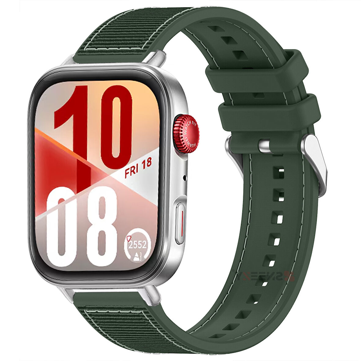 Huawei Watch Fit 4 Fit 4 Pro İle Uyumlu Dikiş Desenli Metal Tokalı Dokuma Silikon Kordon