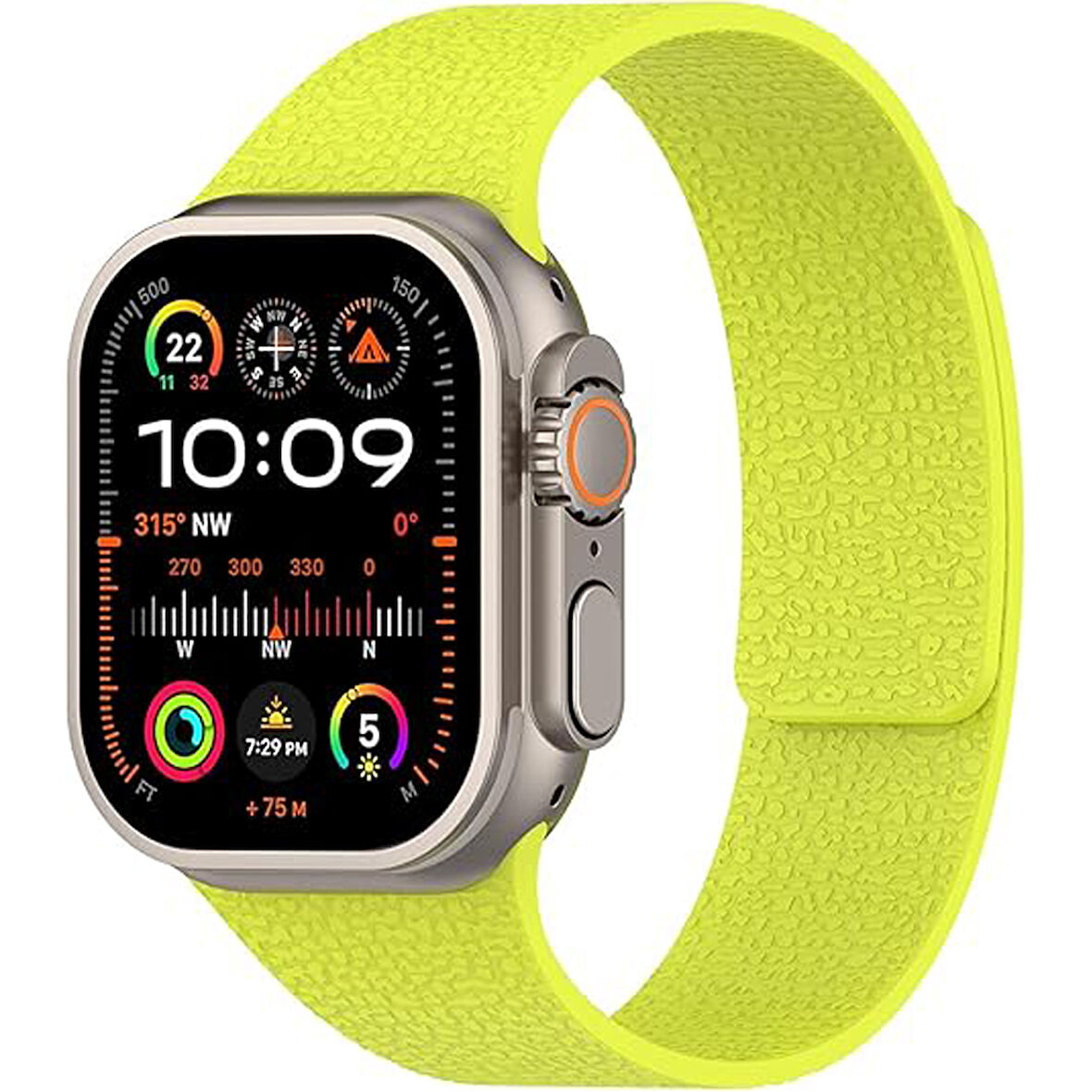 Apple Watch 2-3-4-5-6-7-8-10 & SE Uyumlu Manyetik Desenli Spor Silikon Kordon (38/40/41 & 42 mm)