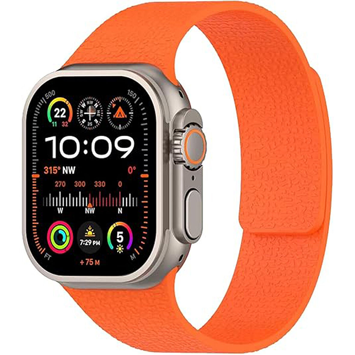 Apple Watch 2-3-4-5-6-7-8-10 & SE Uyumlu Manyetik Desenli Spor Silikon Kordon (38/40/41 & 42 mm)