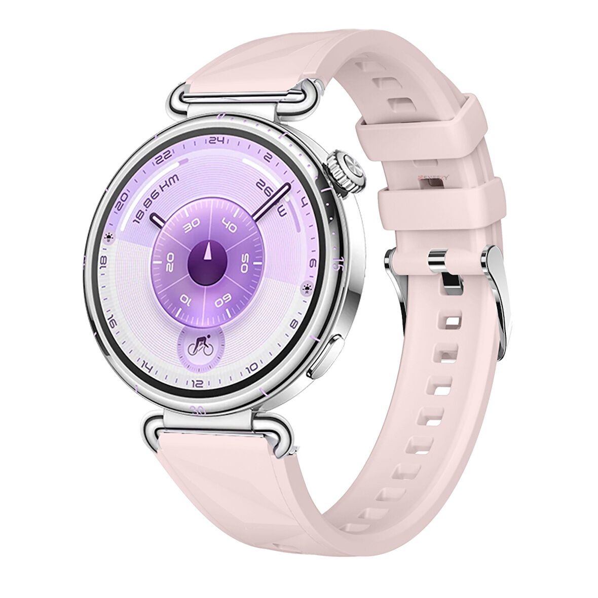 Sneezy Huawei Watch GT6 41mm İle Uyumlu Prism Metal Tokalı Soft Yumuşak Silikon Kordon