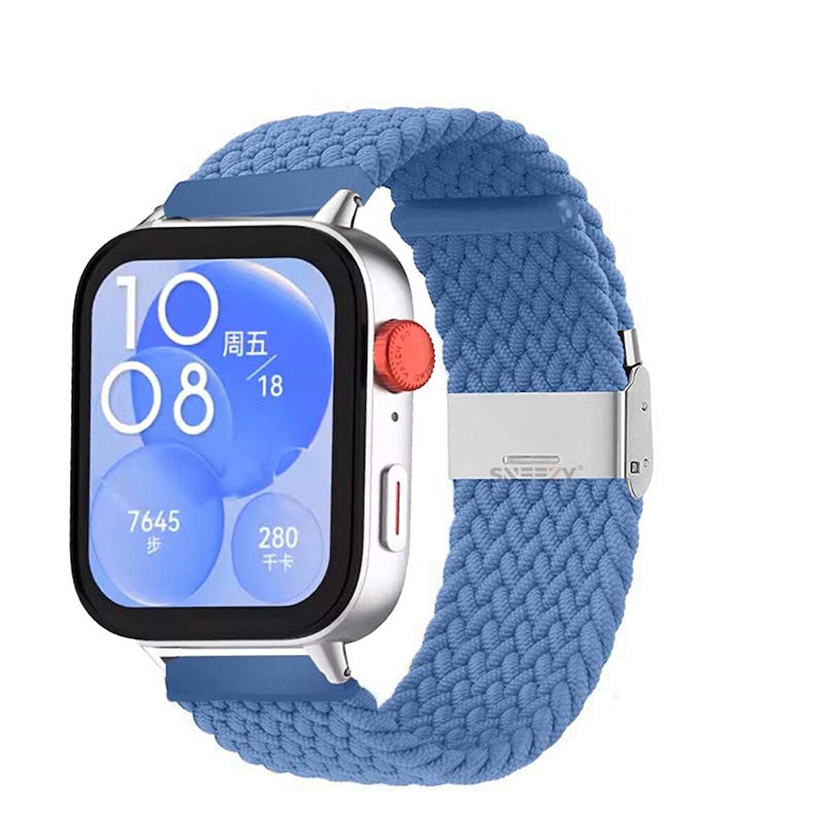 Huawei Watch Fit 3 İle Uyumlu Metal Klips Solo Fiberlink Örgü Kordon