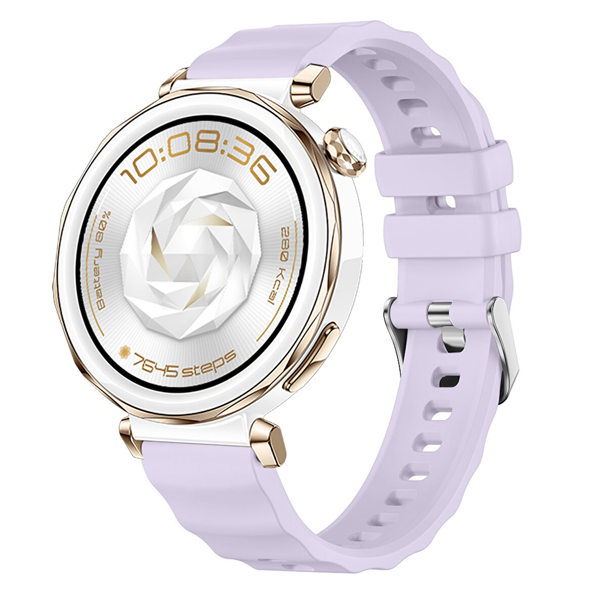 Sneezy Huawei Watch GT5 Pro 42mm İle Uyumlu SoftFlex Metal Tokalı Spor Silikon Akıllı Saat Kordonu