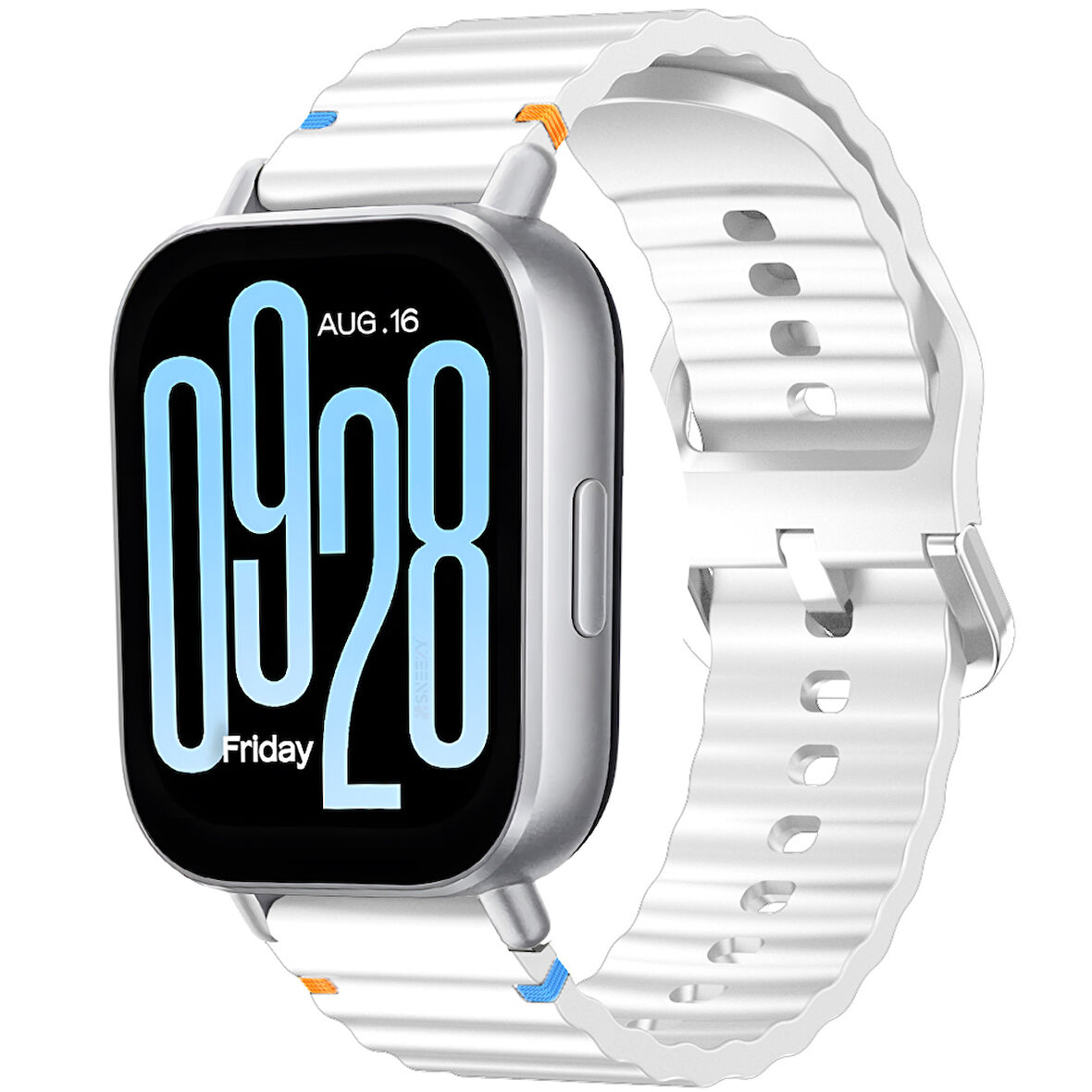 Redmi watch 5 Lite 5 Active İle Uyumlu Dalga Desenli Tokalı Yumusaş Soft Silikon Kordon