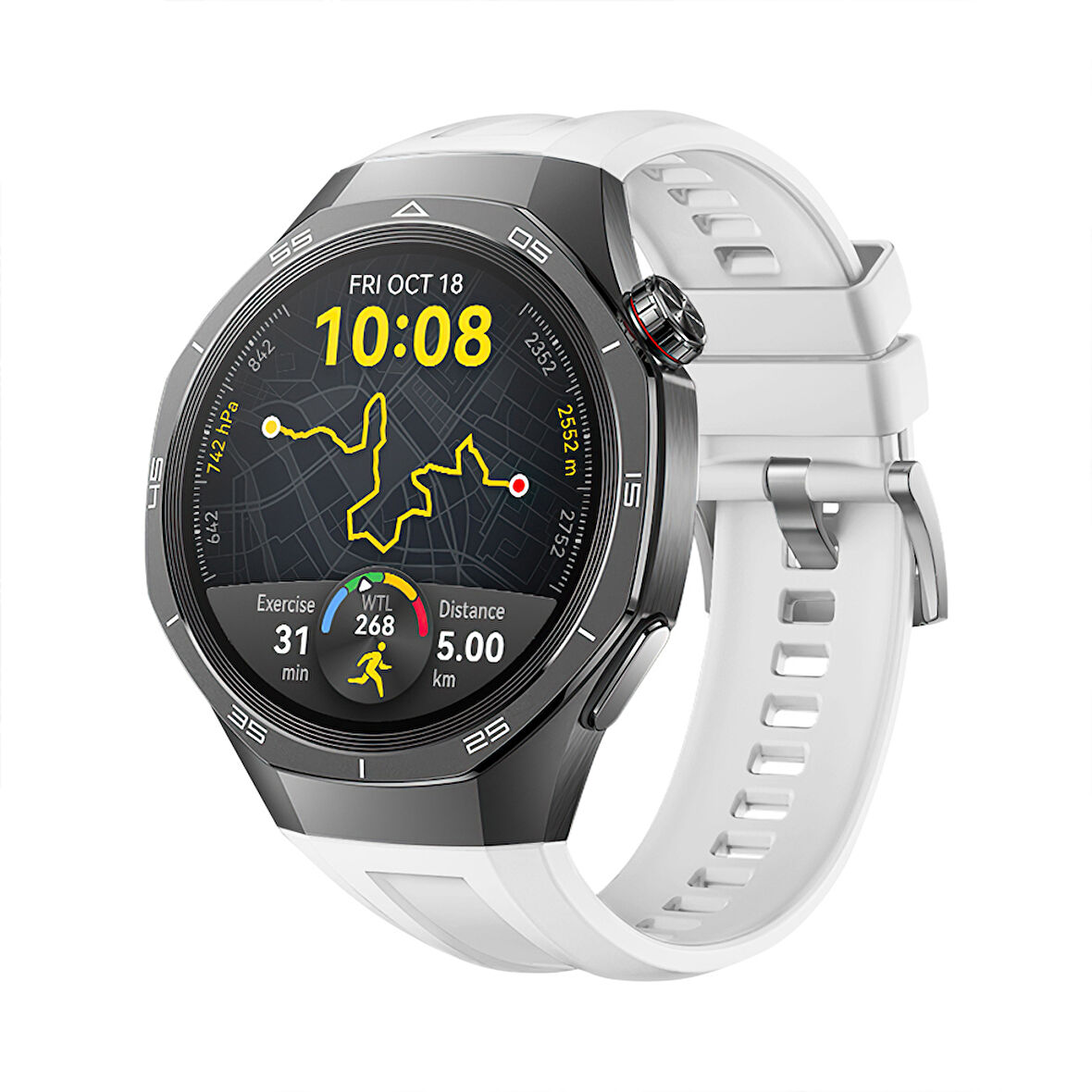 Huawei Watch Gt5 Pro 46mm İle Tam Uyumlu Kordon Metal Tokalı Yumuşak Silikon Kordon Kayış