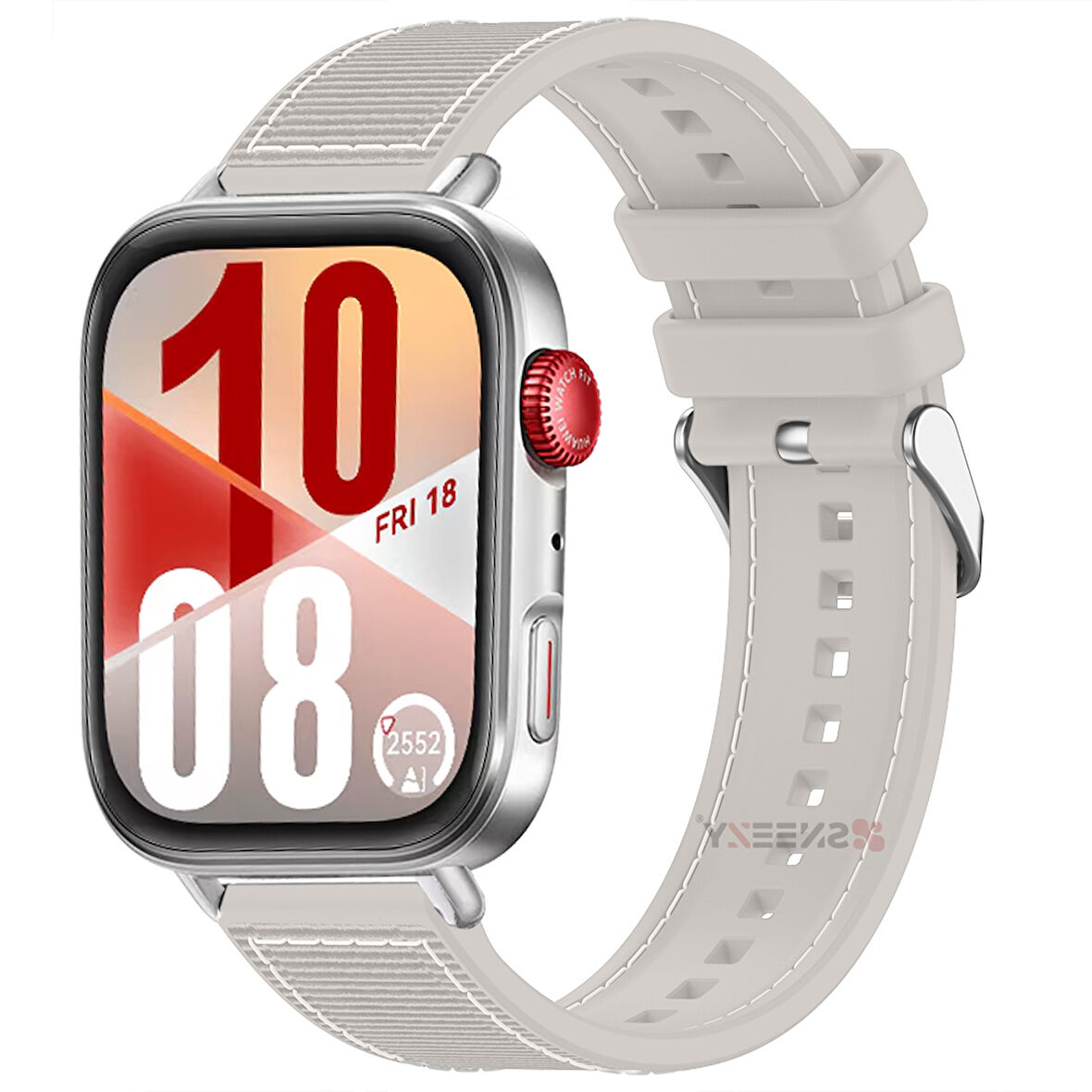 Huawei Watch Fit 4 Fit 4 Pro İle Uyumlu Dikiş Desenli Metal Tokalı Dokuma Silikon Kordon