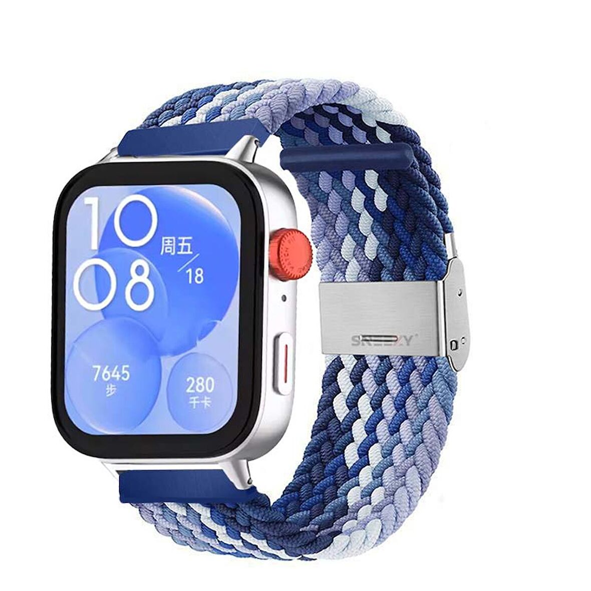 Huawei Watch Fit 3 İle Uyumlu Metal Klips Solo Fiberlink Örgü Kordon