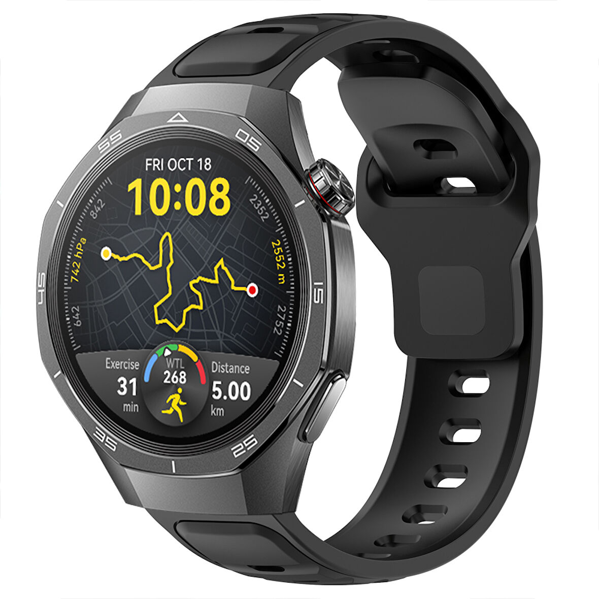 Huawei Watch GT5 Pro 46mm İle Uyumlu Çift Renkli Spor Silikon Kordon Nefes Alabilir Konforlu
