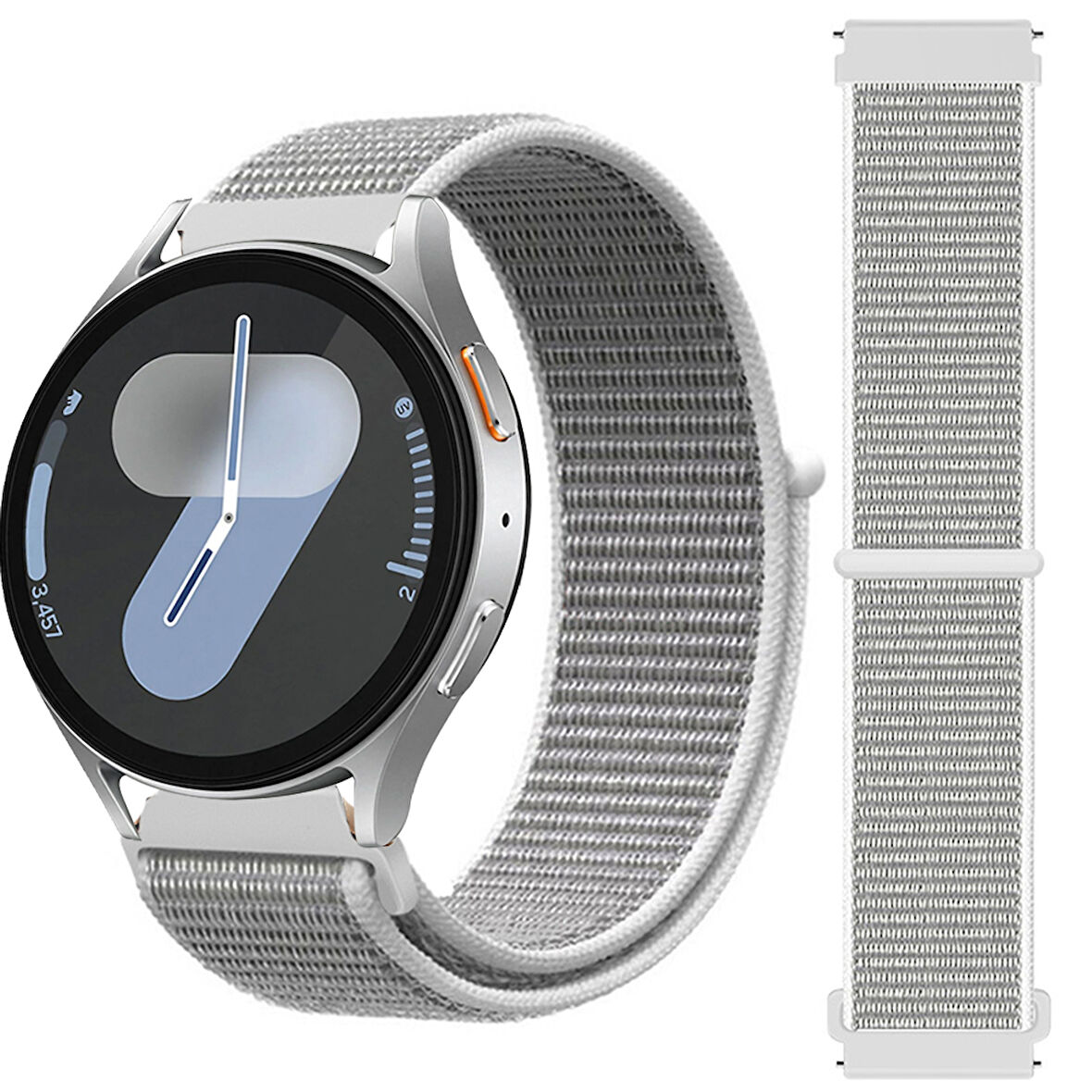 Samsung Galaxy Watch 4 5 6 7 Seri 40 42 43 44 46 47mm Cırt Cırtlı Yumuşak Spor Kumaş Örgü Kordon