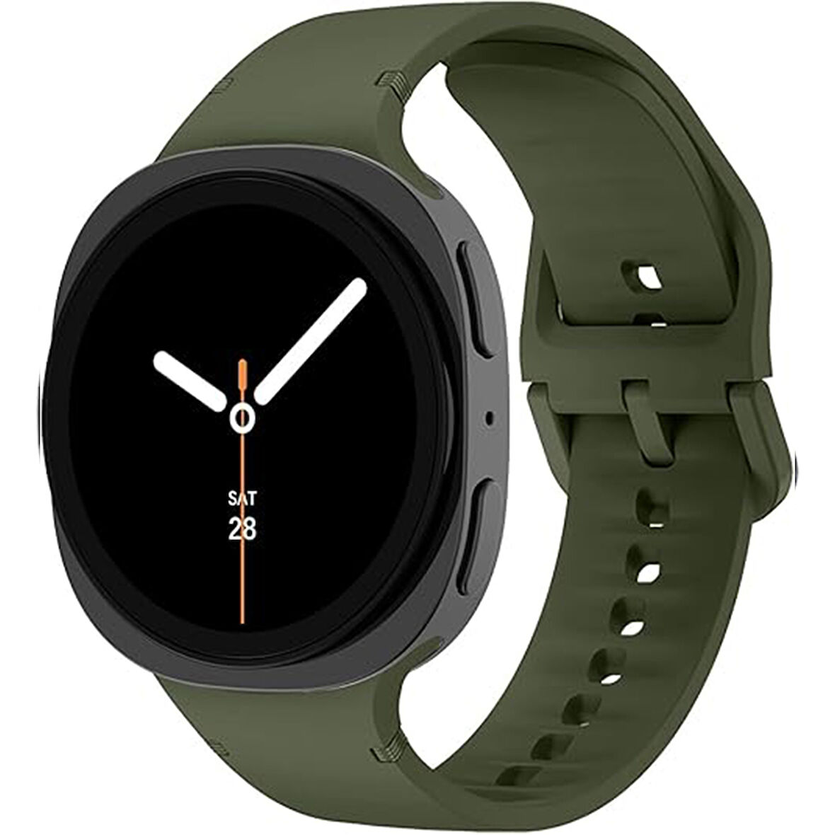 Samsung Galaxy Watch 8 44mm 40mm İle Uyumlu Metal Tokalı PureLux Soft Silikon Kordon