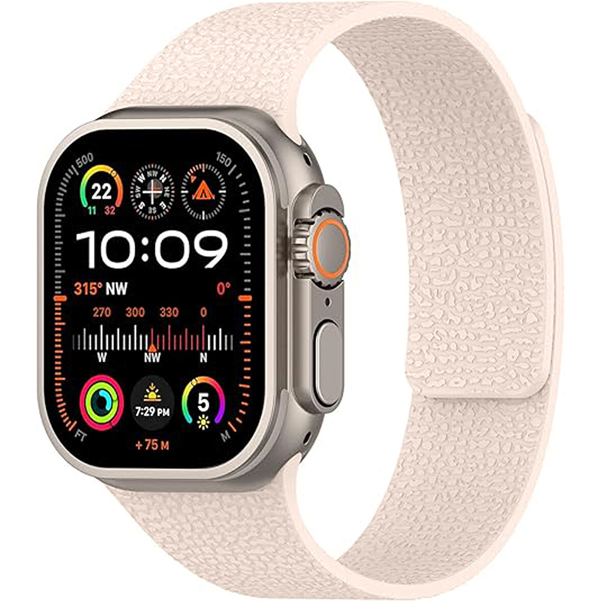Apple Watch 2-3-4-5-6-7-8-10 & SE Uyumlu Manyetik Desenli Spor Silikon Kordon (38/40/41 & 42 mm)