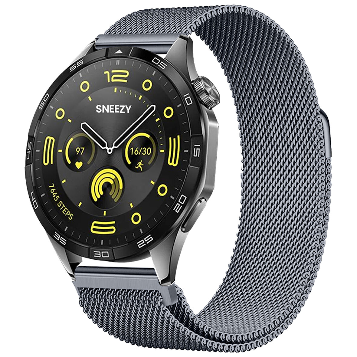 Huawei Watch GT4 46mm Uyumlu Manyetik Milanese Loop Metal Kordon 