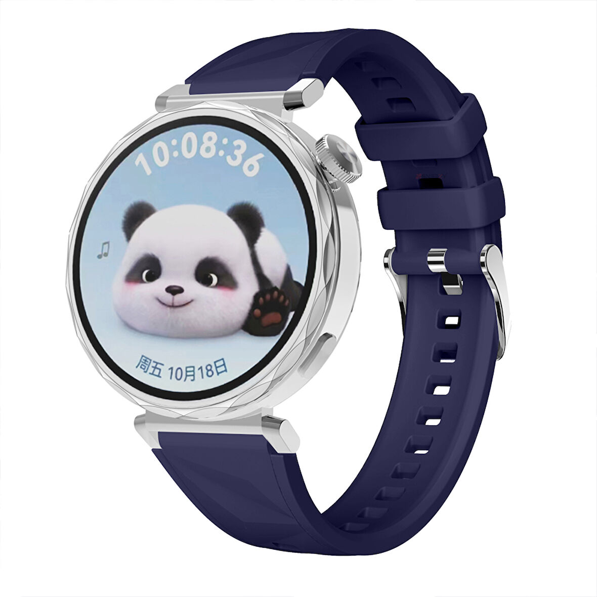 Sneezy Huawei Watch GT5 Pro 42mm İle Uyumlu Prism Metal Tokalı Soft Yumuşak Silikon Kordon