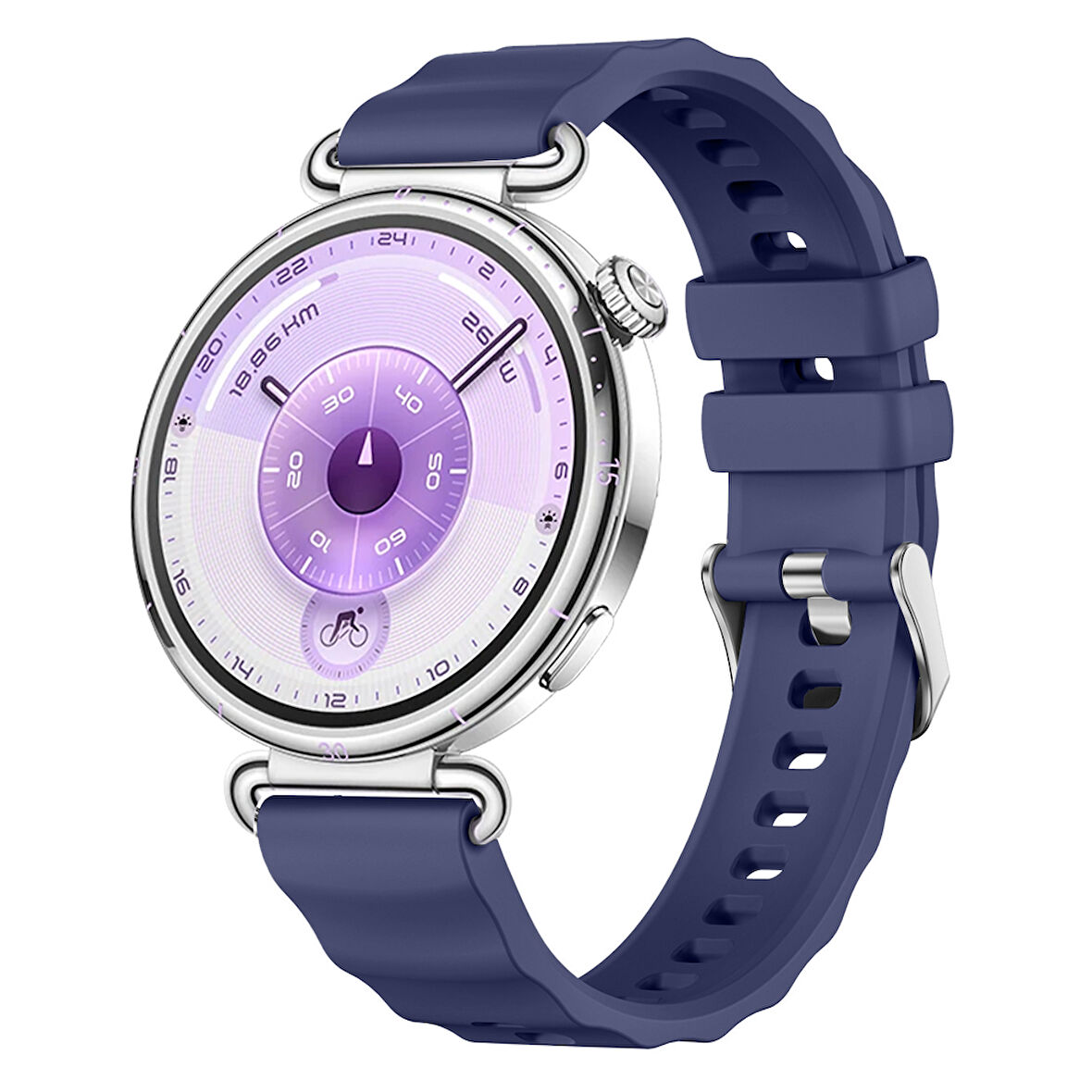 Sneezy Huawei Watch GT6 41mm İle Uyumlu SoftFlex Metal Tokalı Spor Silikon Akıllı Saat Kordonu