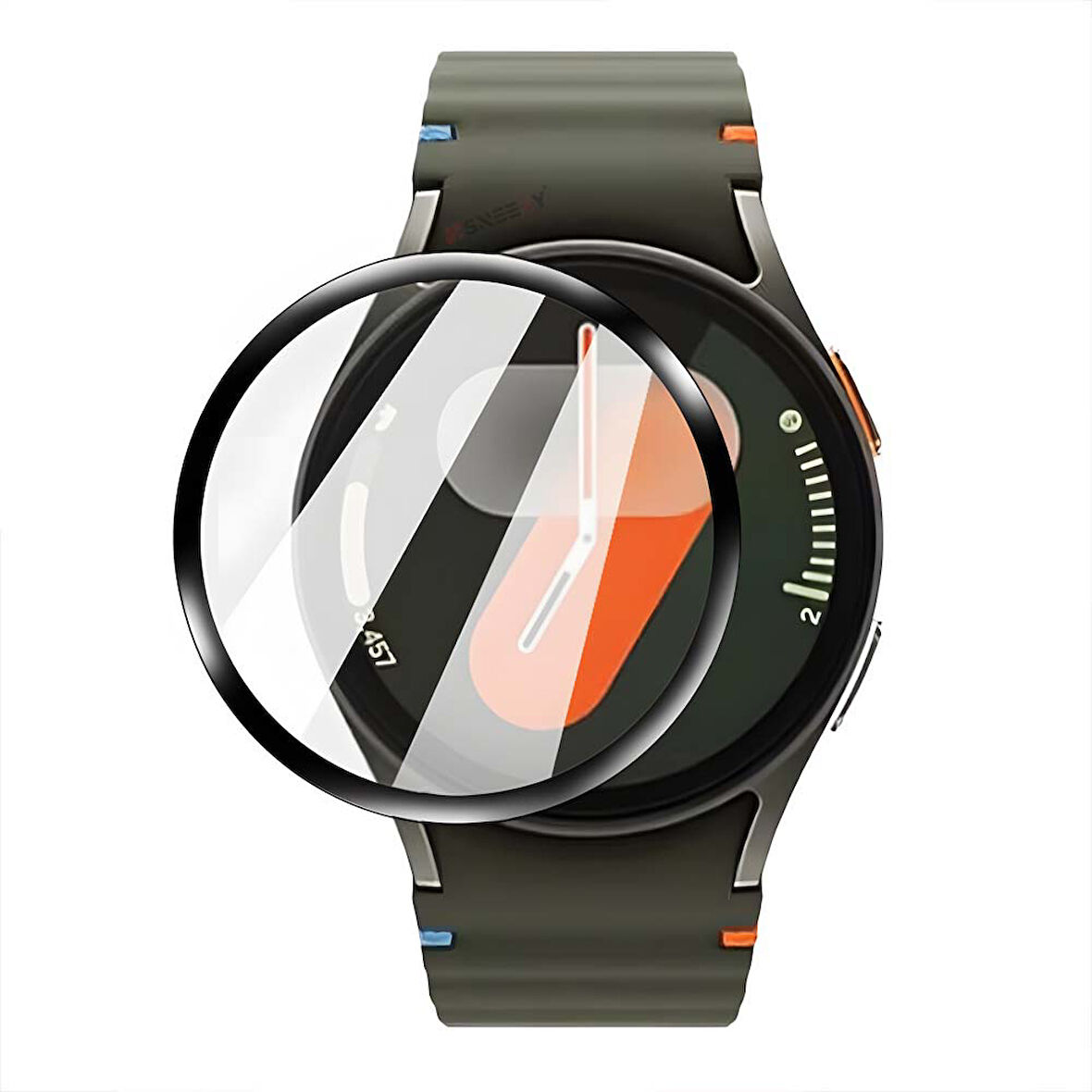 Samsung Galaxy Watch 7 44mm Uyumlu Ekran Koruyucu Polymer Temperli Nano 0.5 mm Watch Ekran Koruyucu