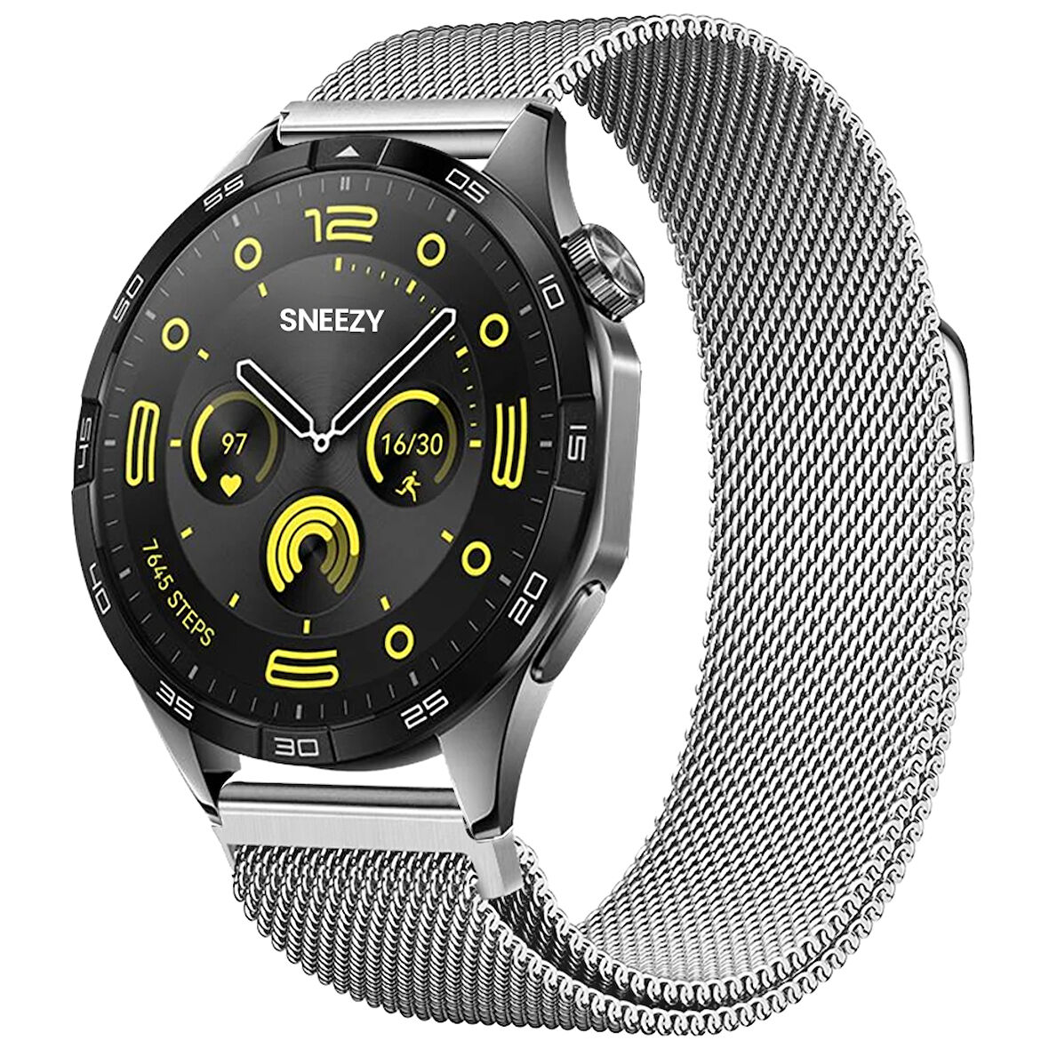Huawei Watch GT4 46mm Uyumlu Manyetik Milanese Loop Metal Kordon 