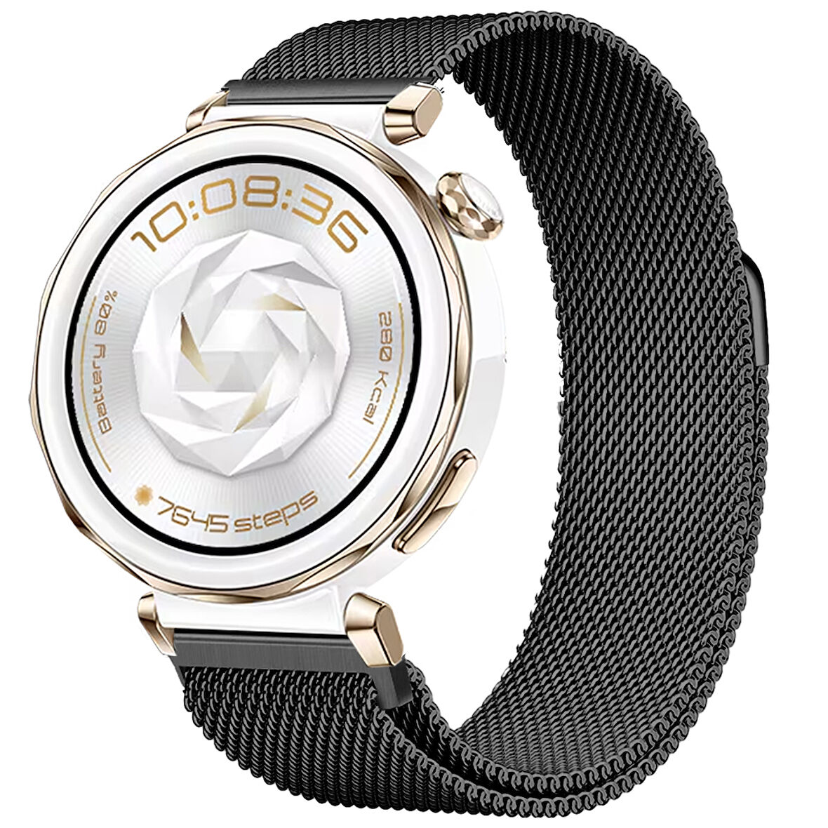 Huawei Watch GT5 Pro 42mm Uyumlu Manyetik Milanese Loop Metal Kordon 