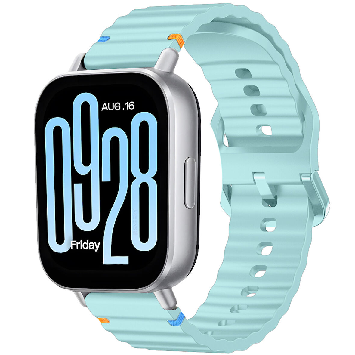 Redmi watch 5 Lite 5 Active İle Uyumlu Dalga Desenli Tokalı Yumusaş Soft Silikon Kordon