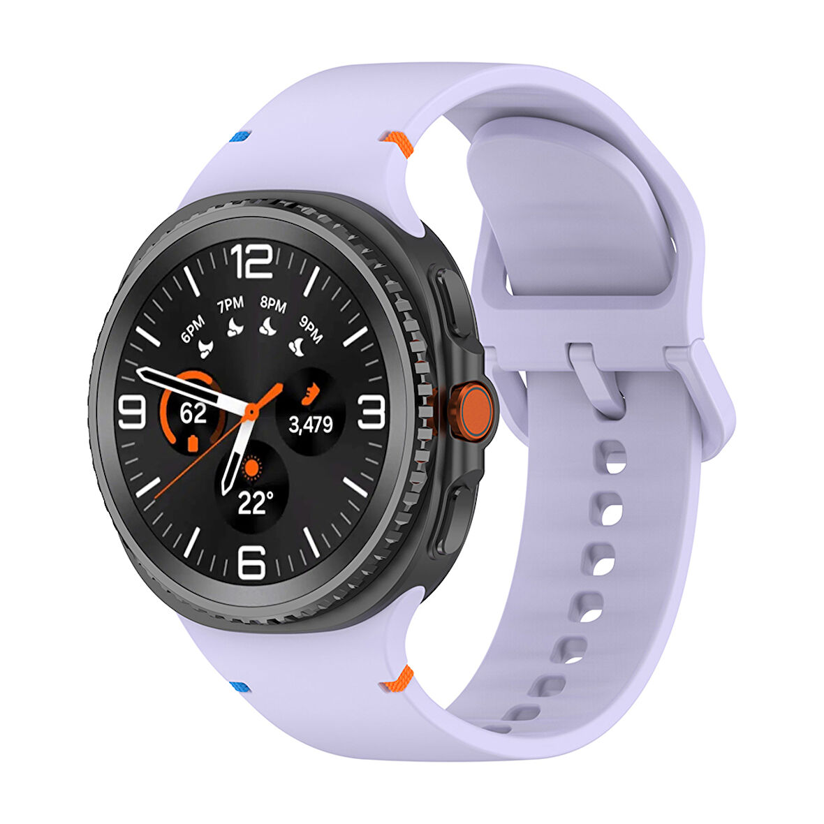 Samsung Galaxy Watch 8 Classic 47mm İle Uyumlu Metal Tokalı Spor Silikon Kordon