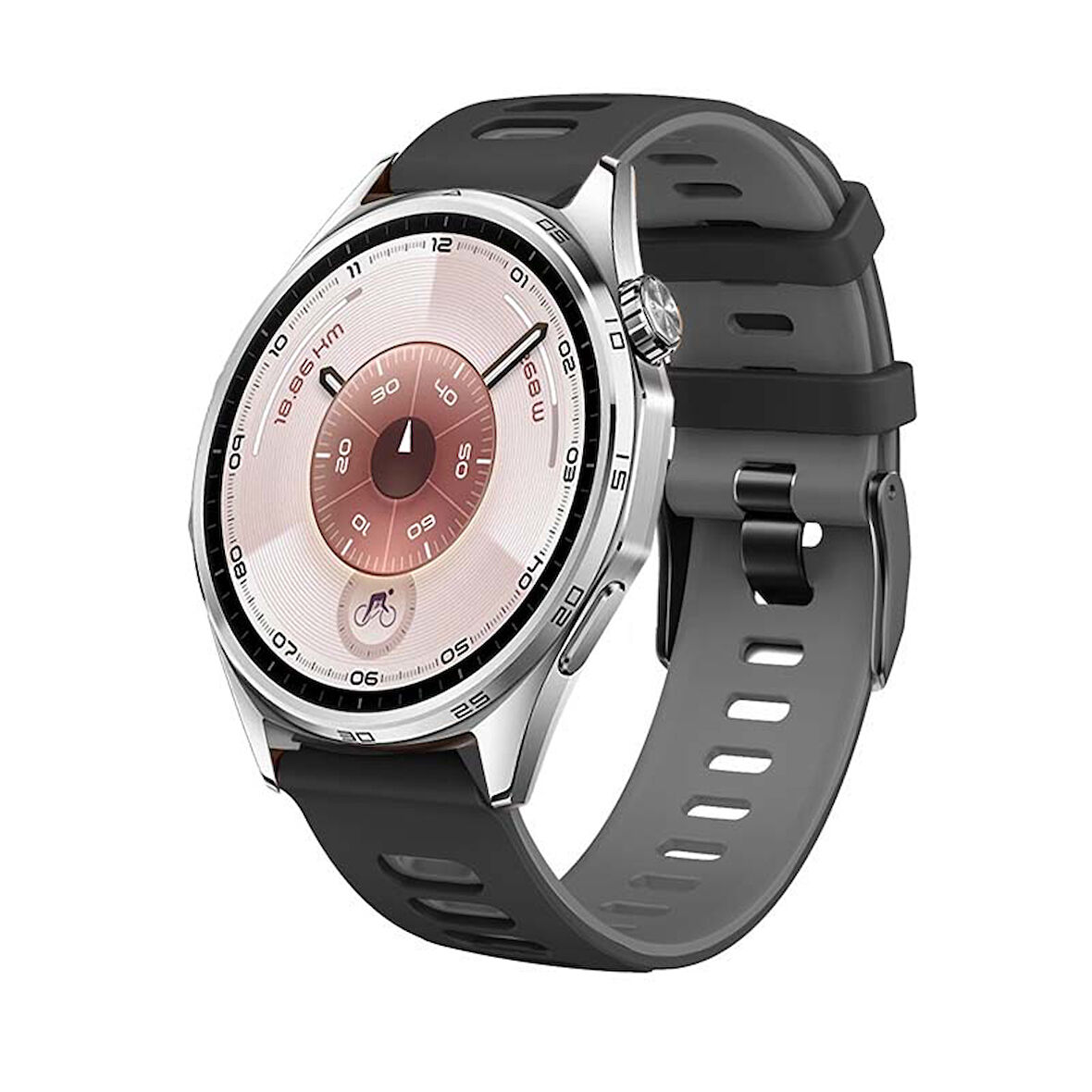 Huawei Watch GT6 46mm İle Uyumlu Stride Çift Renkli Tokalı Yumuşak Ocean Soft Silikon Kordon