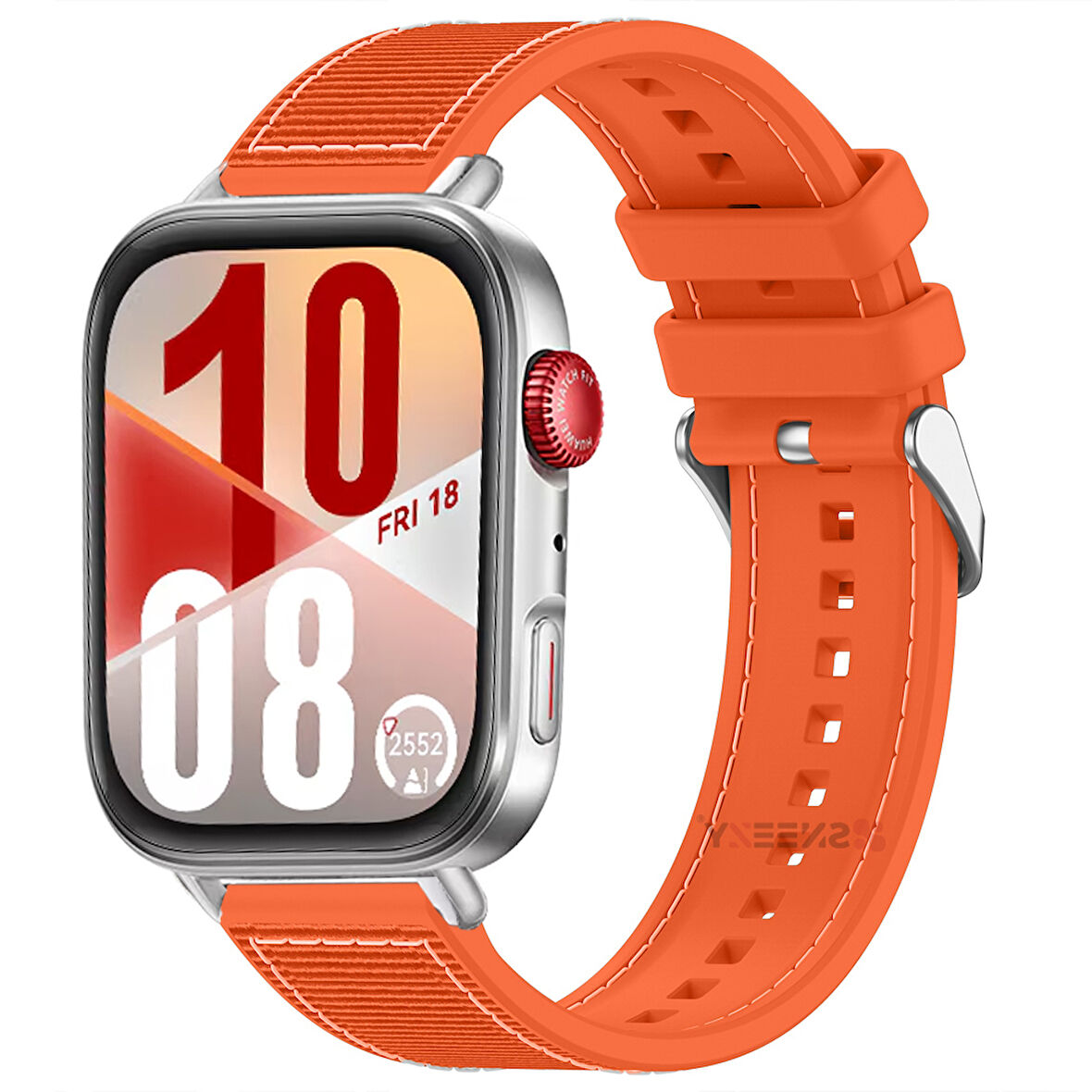 Huawei Watch Fit 4 Fit 4 Pro İle Uyumlu Dikiş Desenli Metal Tokalı Dokuma Silikon Kordon