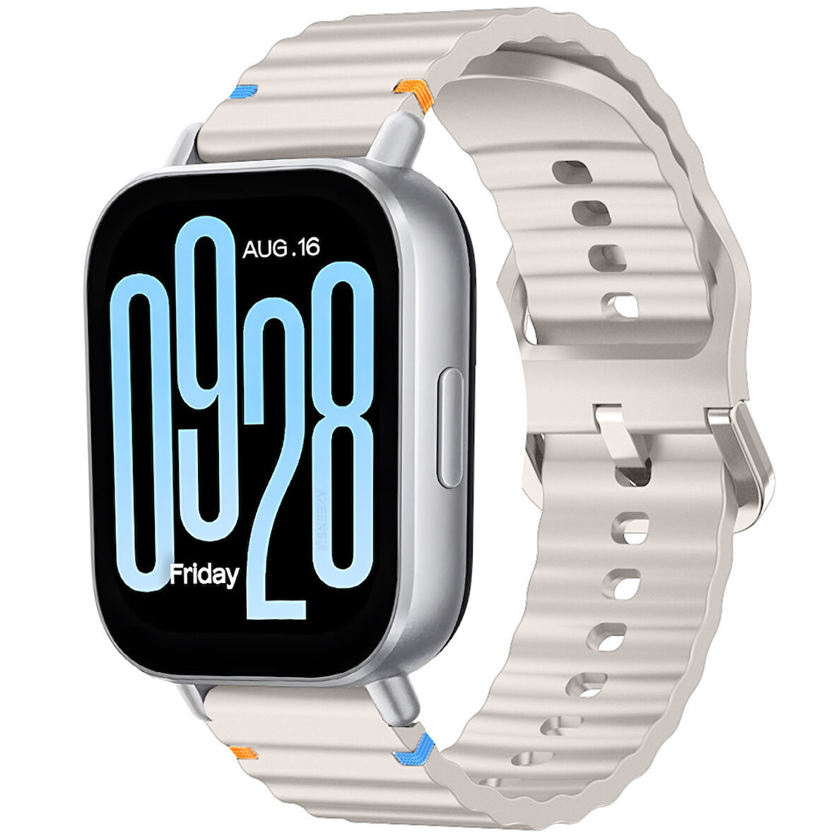 Redmi watch 5 Lite 5 Active İle Uyumlu Dalga Desenli Tokalı Yumusaş Soft Silikon Kordon