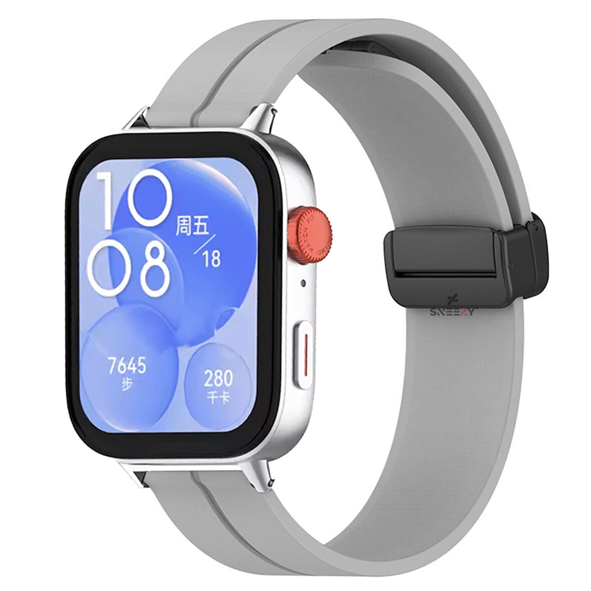 Huawei Watch Fit 3 İle Uyumlu Coastal Manyetik Tokalı Silikon Kordon