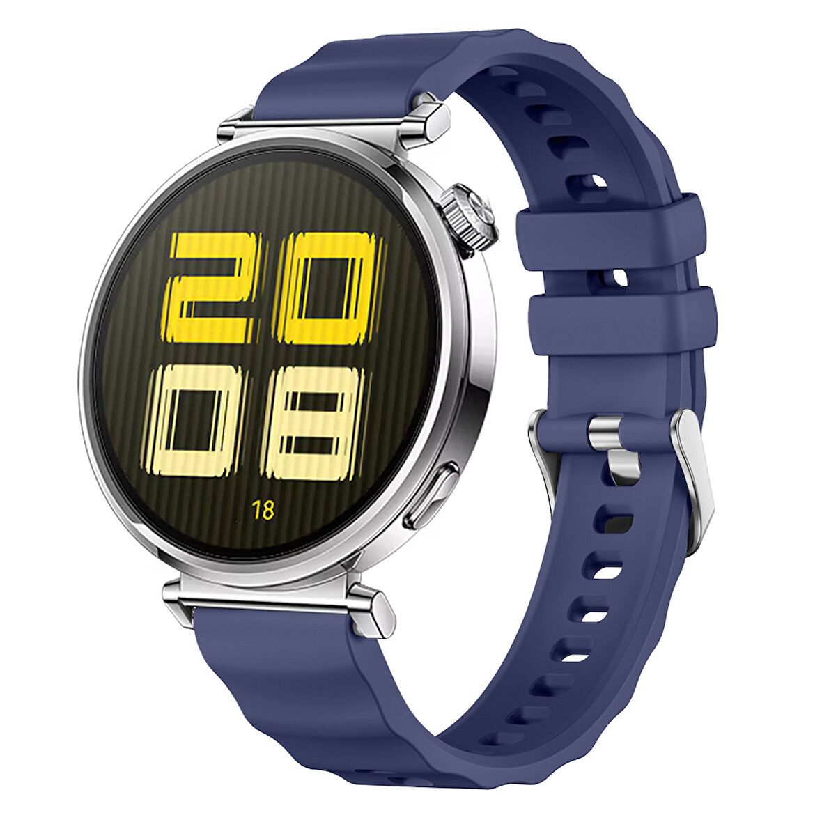 Sneezy Huawei Watch GT5 41mm İle Uyumlu SoftFlex Metal Tokalı Spor Silikon Akıllı Saat Kordonu