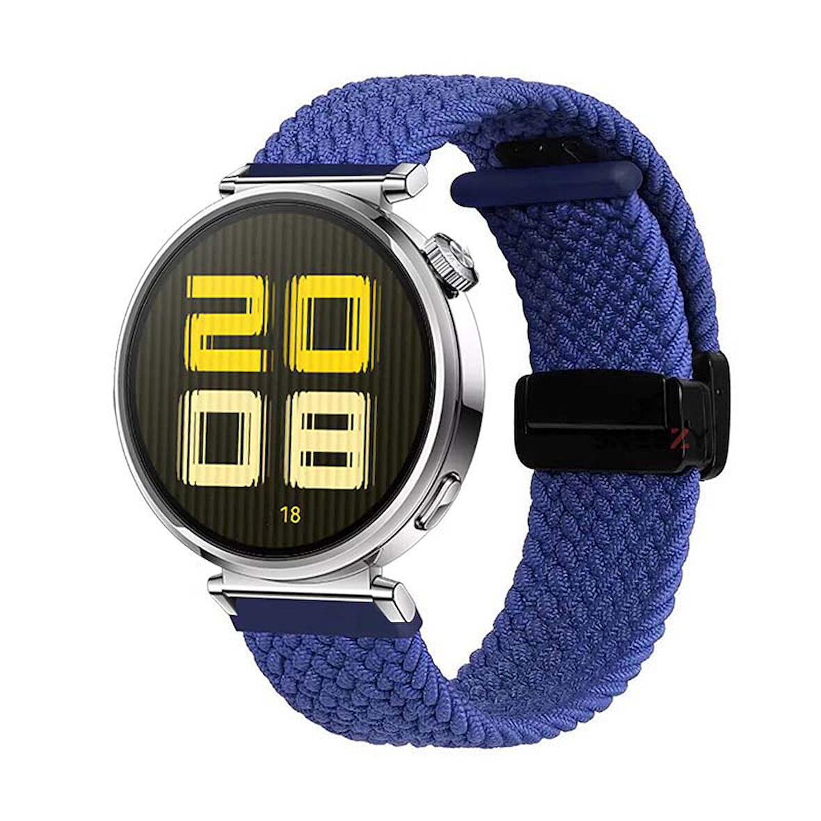 Sneezy Huawei Watch GT5 41mm İle Uyumlu FiberLink Manyetik Tokalı Kumaş Örgü Kordon
