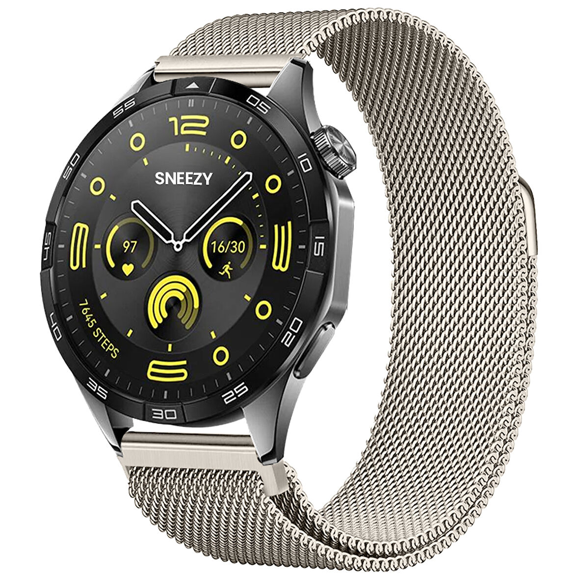 Huawei Watch GT4 46mm Uyumlu Manyetik Milanese Loop Metal Kordon 