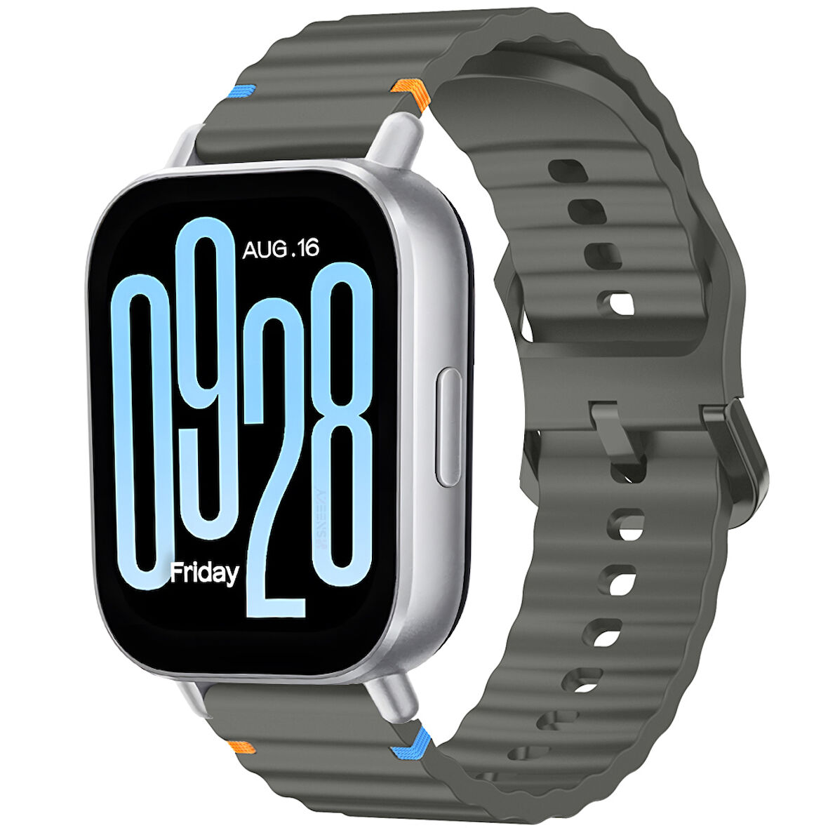 Redmi watch 5 Lite 5 Active İle Uyumlu Dalga Desenli Tokalı Yumusaş Soft Silikon Kordon