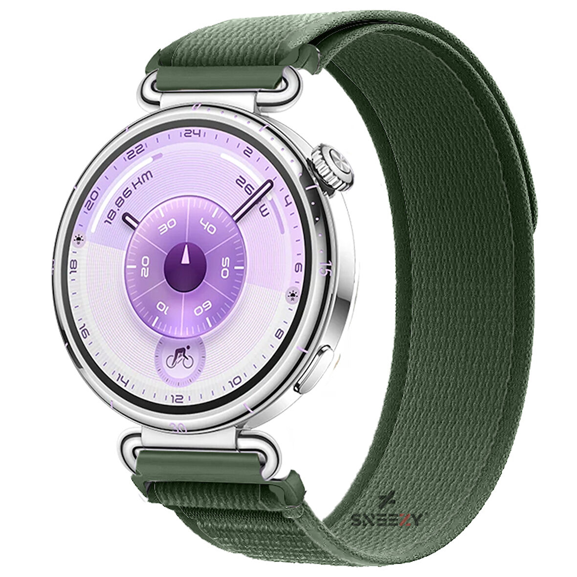 Huawei Watch GT6 41mm Uyumlu Kordon Trail Loop Cırtlı Yumuşak Kumaş Şık Kordon