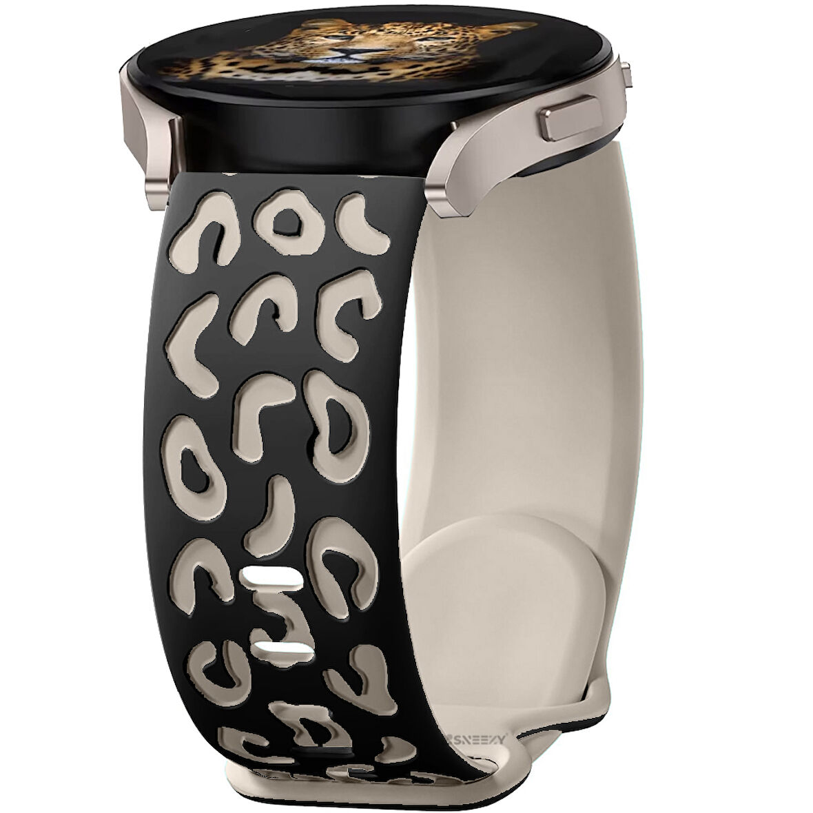 Huawei Watch GT2 GT3 GT4 GT5 46mm İle Uyumlu Leopar Desenli Silikon Kordon Kayış