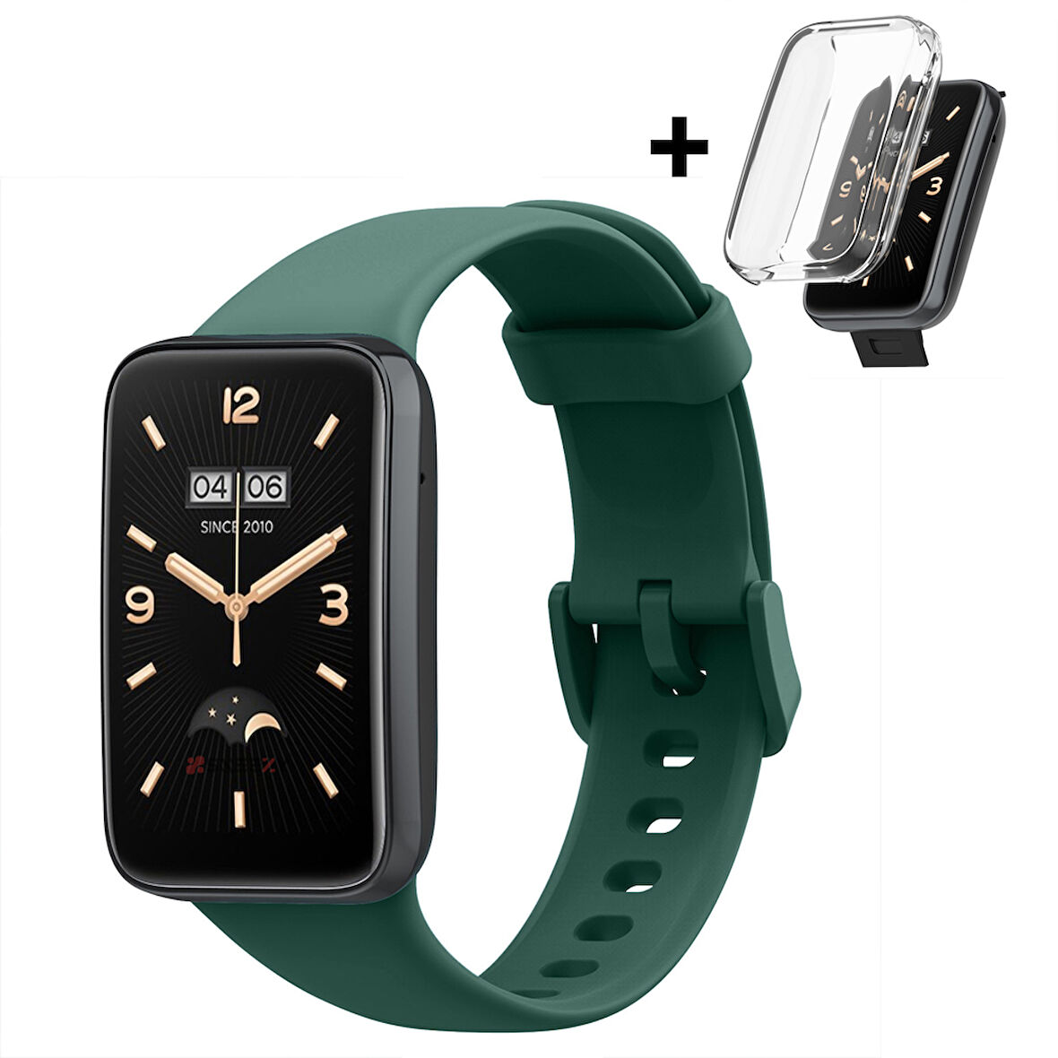 Mi Band 7 Pro İle Uyumlu Yumuşak Soft Silikon Tokalı Kordon Ve Tpu Şeffaf Kasa Koruyucu