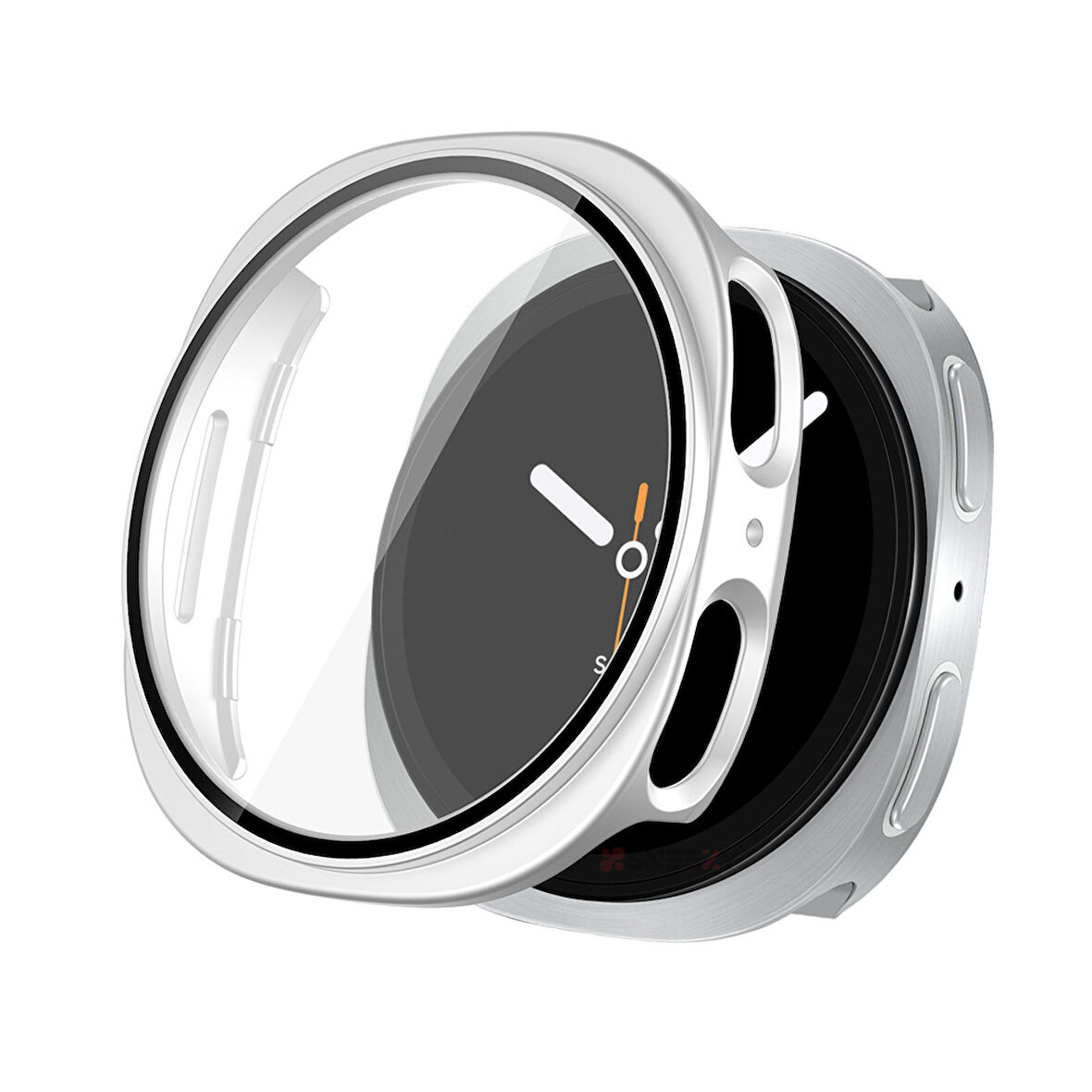 Samsung Galaxy Watch 8 44mm Uyumlu Kılıf Sert PC Kasa ve Ekran Koruyucu Kılıf