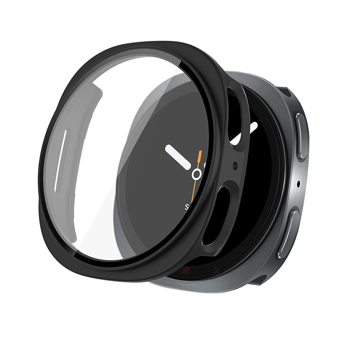 Samsung Galaxy Watch 8 44mm Uyumlu Kılıf Sert PC Kasa ve Ekran Koruyucu Kılıf