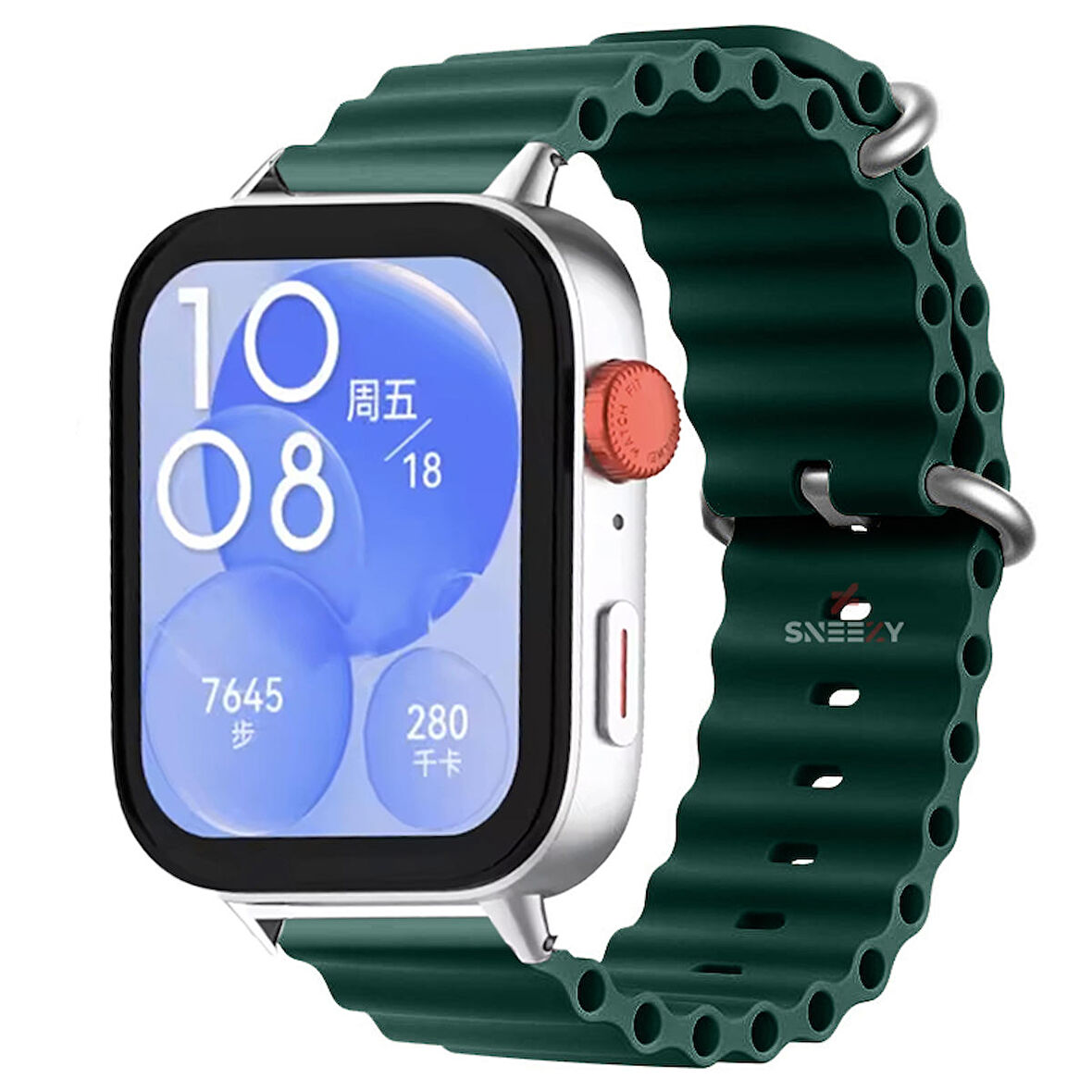Huawei Watch Fit 3 İle Uyumlu Seaflex Ocean Tokalı Yumuşak Soft Silikon Kordon