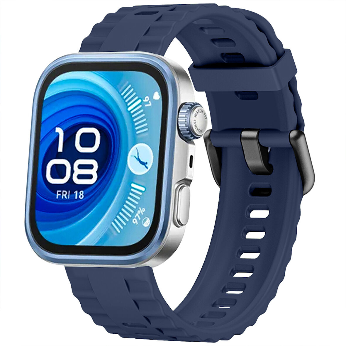 Huawei Watch Fit3 Fit 4 Fit 4 Pro İle Uyumlu GlacierFlex Metal Tokalı Spor Silikon Kordon