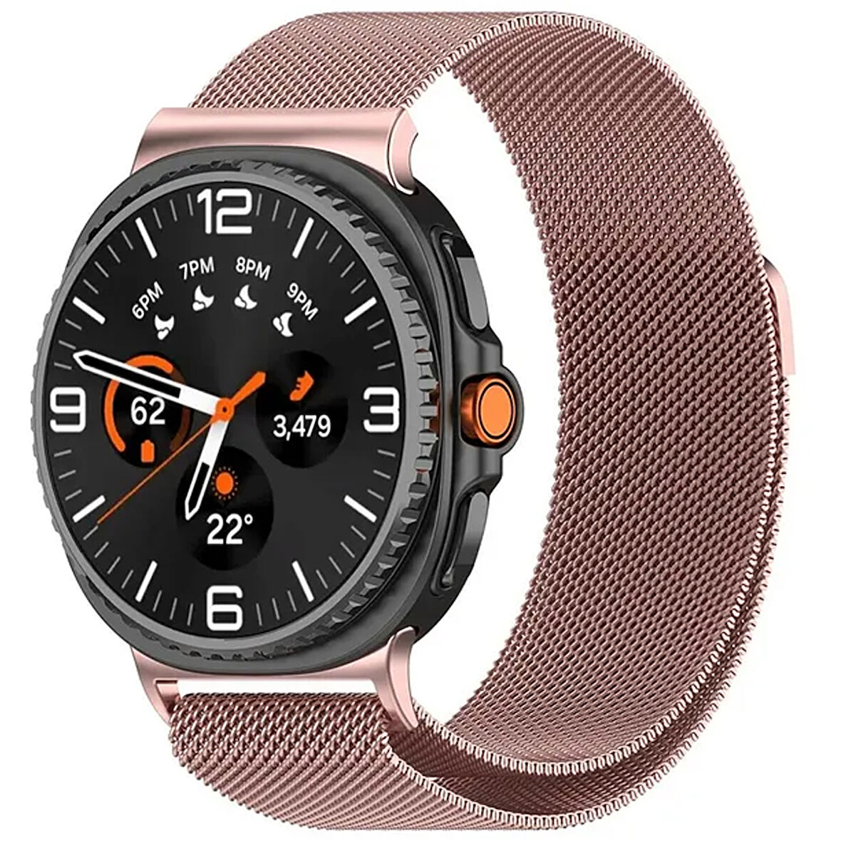 Samsung Galaxy Watch 8 Classic 47mm Uyumlu Manyetik Milanese Loop Metal Kordon