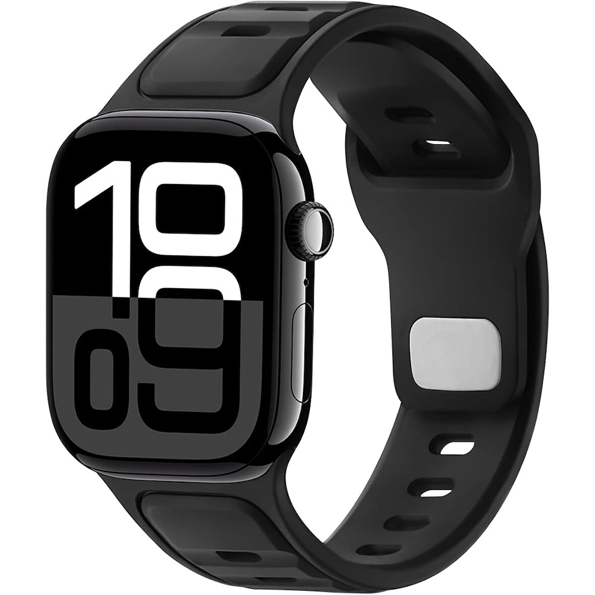 Apple Watch 42mm 44mm 45mm S10 46mm Ultra 49mm Çift Renkli Spor Silikon Kordon Nefes Alabilir