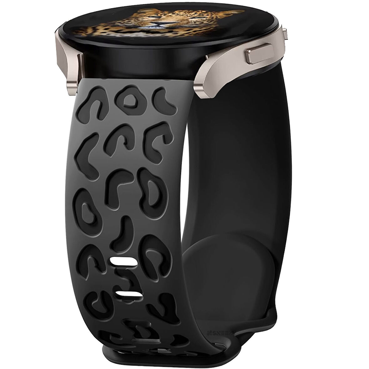 Huawei Watch GT2 GT3 GT4 GT5 46mm İle Uyumlu Leopar Desenli Silikon Kordon Kayış