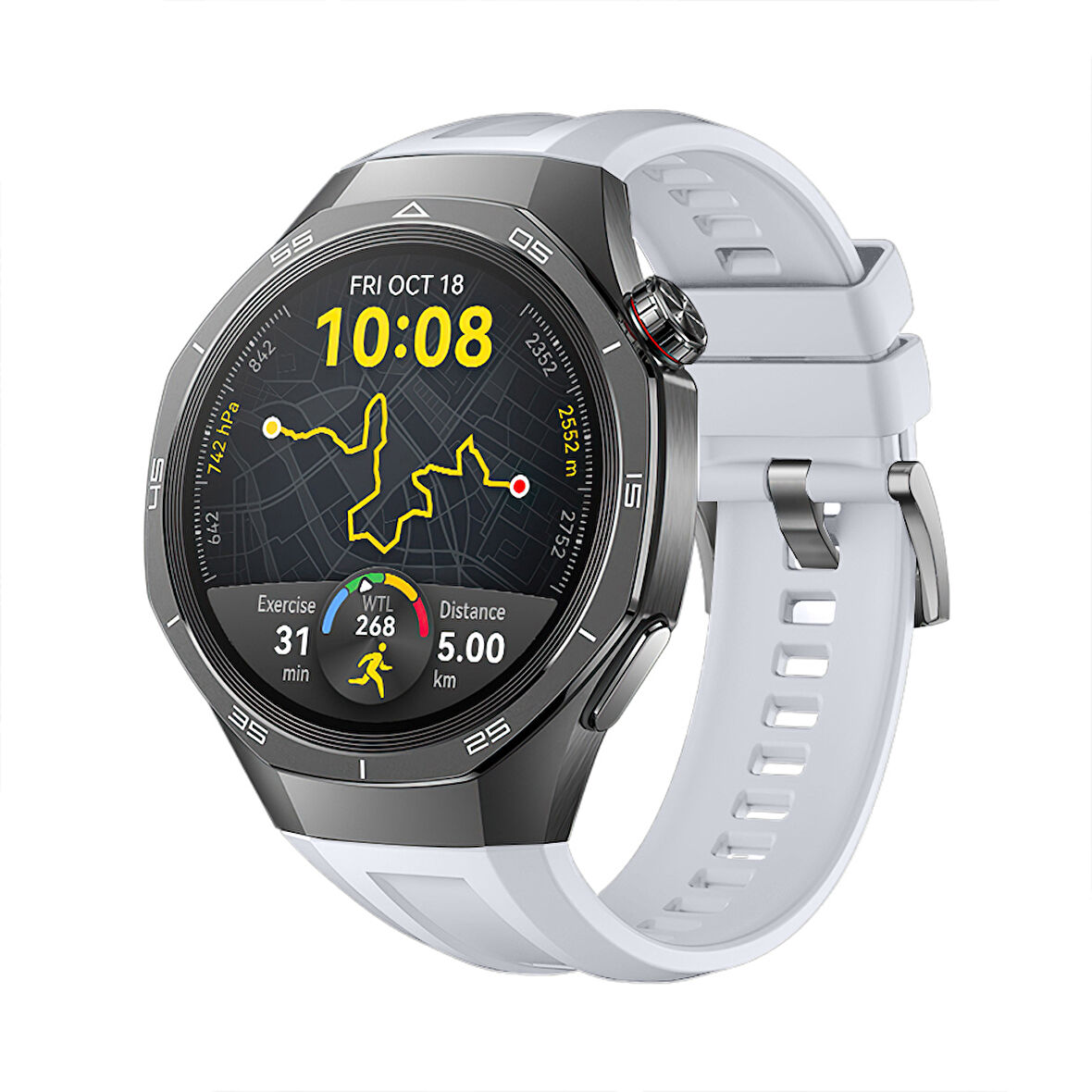 Huawei Watch Gt5 Pro 46mm İle Tam Uyumlu Kordon Metal Tokalı Yumuşak Silikon Kordon Kayış
