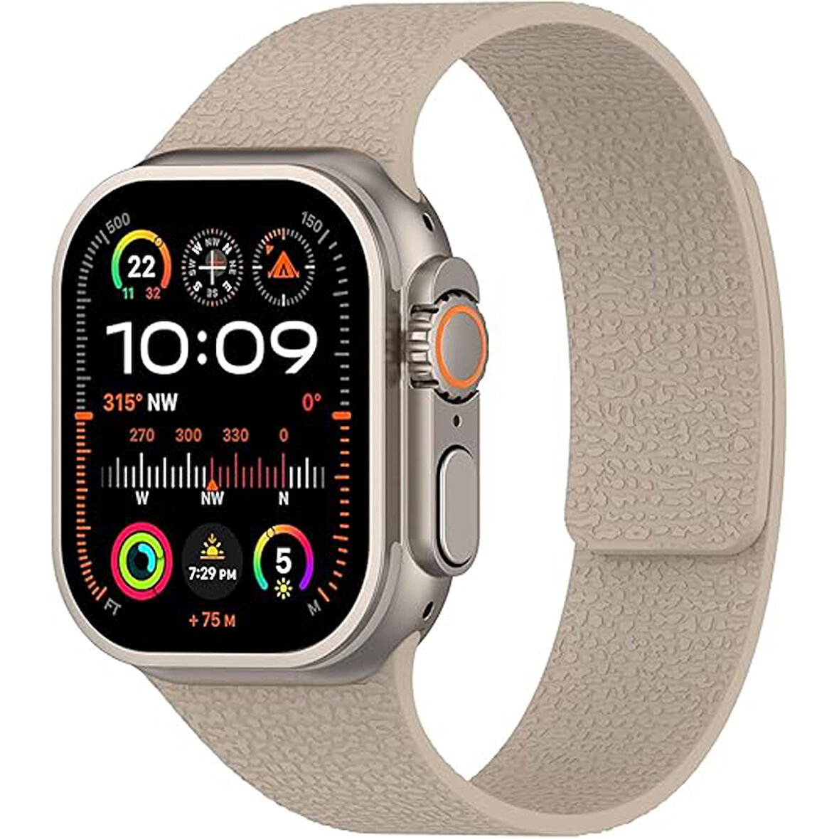 Apple Watch 2-3-4-5-6-7-8-10 & SE Uyumlu Manyetik Desenli Spor Silikon Kordon (38/40/41 & 42 mm)