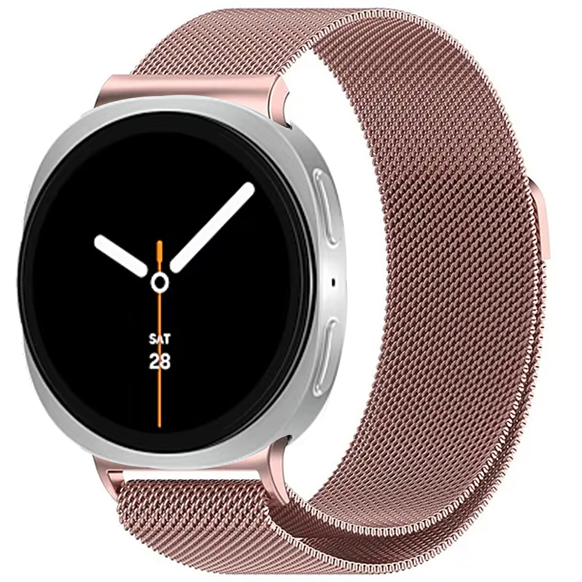 Samsung Galaxy Watch 8 40mm 44mm Uyumlu Manyetik Milanese Loop Metal Kordon