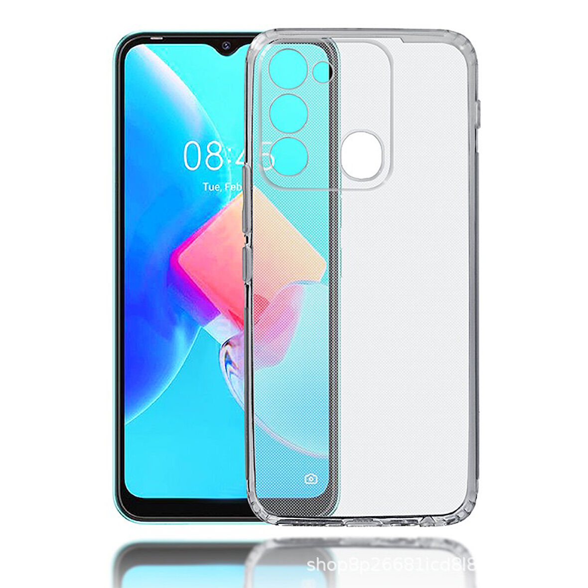 Tecno Spark 8C Kılıf Şeffaf İnce Esnek Silikon Kılıf Zipax-Süper