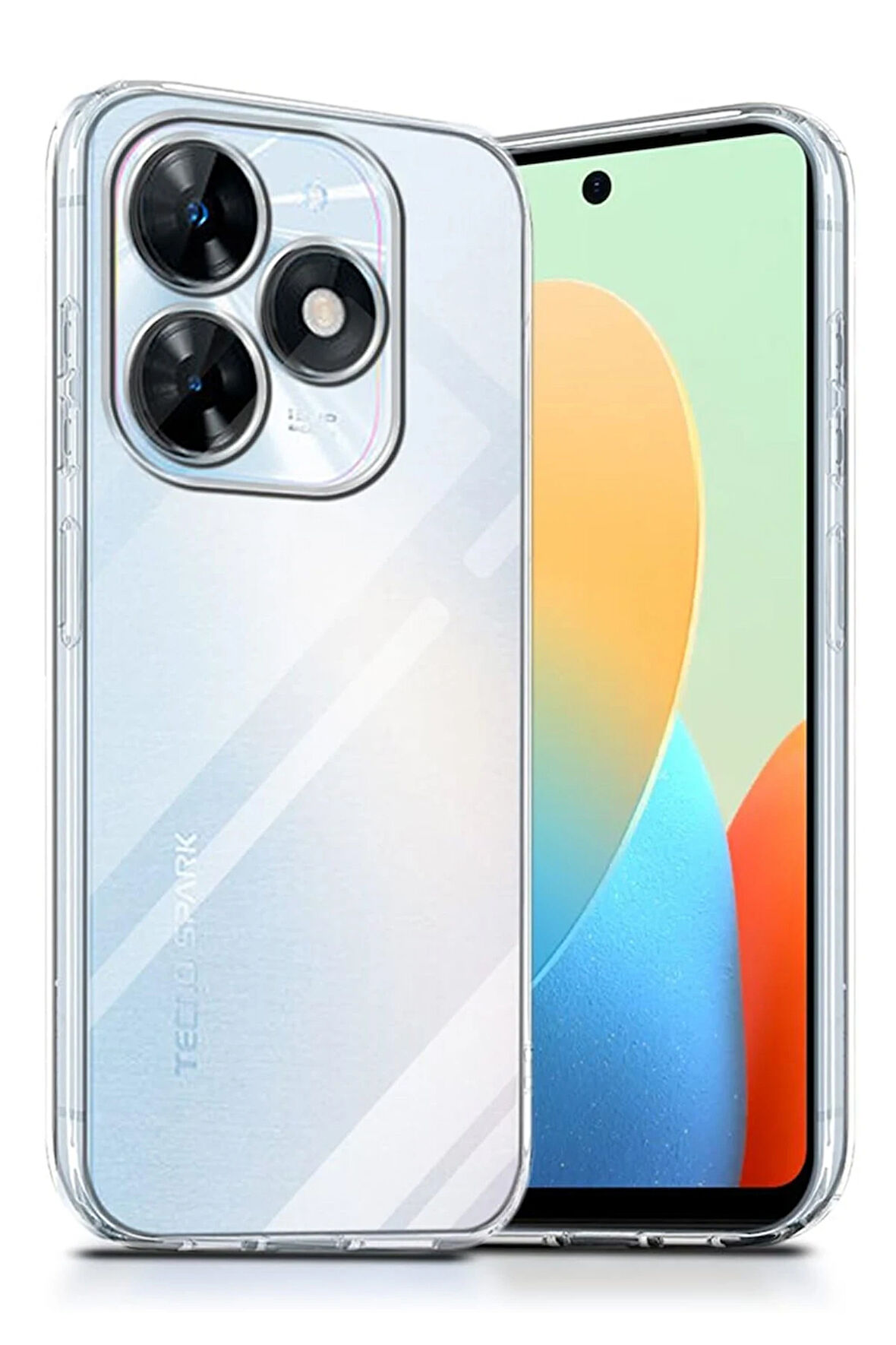 Tecno Spark Go 2024 Kılıf Şeffaf İnce Silikon Kapak Azn-Lüx