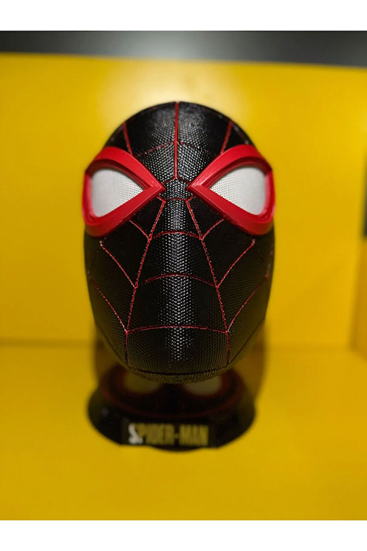 Siyah-Kırmızı Örümcek Adam Spiderman Spider-man Maske Mıknatıslı Plastik Maske Spider man